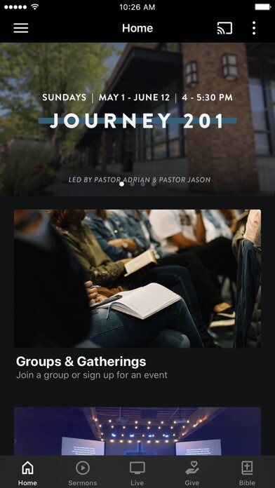 Emulate iPhone app Journey Church Camas using MyAndroid Emulate iPhone app Journey Church Camas using MyAndroid