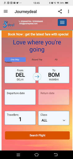 Run android online APK Journeydeal from MyAndroid or emulate Journeydeal using MyAndroid
