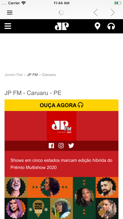 Emulate iPhone app Jovem Pan Caruaru 101.3 using MyAndroid Emulate iPhone app Jovem Pan Caruaru 101.3 using MyAndroid