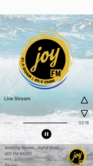 Emulate iPhone app JOY FM RADIO - Marianas using MyAndroid