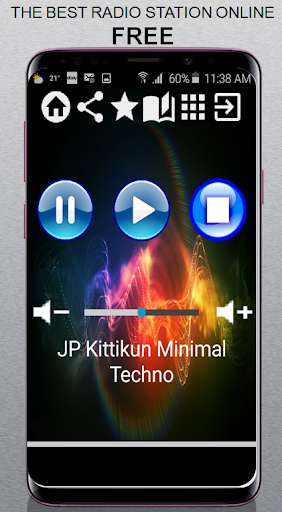 Emulate Android APK JP Kittikun Minimal Techno App Radio Listen online