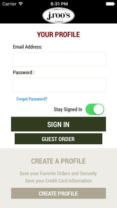 Emulate iPhone app J. Roos Restaurant & Bar using MyAndroid Emulate iPhone app J. Roos Restaurant & Bar using MyAndroid
