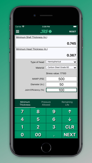 Emulate iPhone app JRS Calc using MyAndroid