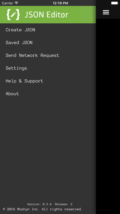 Emulate iPhone app JSONEditor using MyAndroid