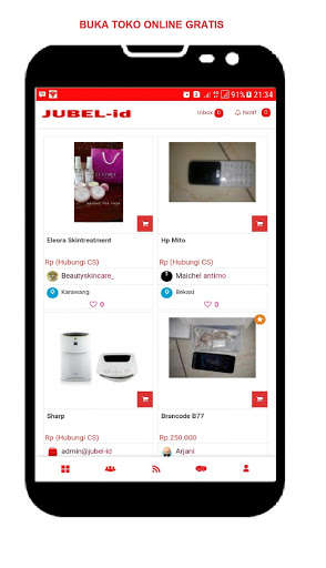 Run android online APK JUBEL-id - Aplikasi Jual Beli, Sosmed, & Advertise from MyAndroid or emulate JUBEL-id - Aplikasi Jual Beli, Sosmed, & Advertise using MyAndroid