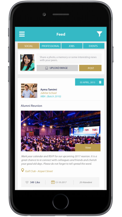 Emulate iPhone app Jubilee Alumni using MyAndroid