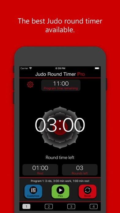 Emulate iPhone app Judo Round Timer Pro using MyAndroid