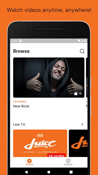 Run android online APK Juice TV from MyAndroid or emulate Juice TV using MyAndroid