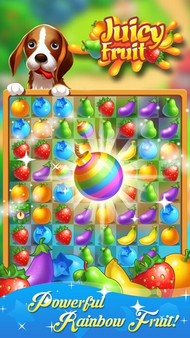 Emulate iPhone app Juicy Fruit-Match 3 jam heroes using MyAndroid