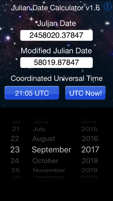 Emulate iPhone app Julian Date Calculator using MyAndroid