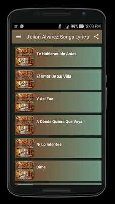 Emulate Android APK Julion Alvarez Musica Letras
