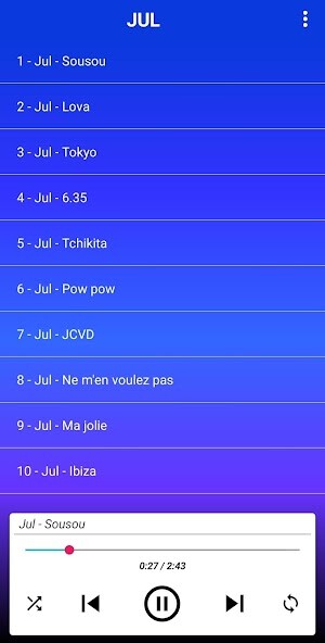 Run android online APK Jul Songs 2020 from MyAndroid or emulate Jul Songs 2020 using MyAndroid