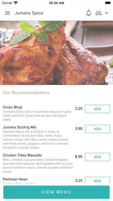 Emulate iPhone app Jumaira Spice using MyAndroid