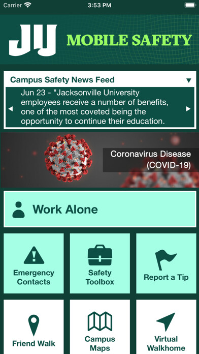Emulate iPhone app JU Mobile Safety using MyAndroid