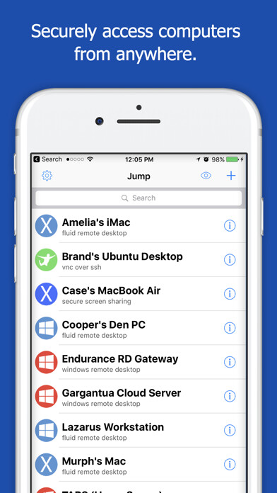 Emulate iPhone app Jump Desktop (RDP, VNC, Fluid) using MyAndroid Emulate iPhone app Jump Desktop (RDP, VNC, Fluid) using MyAndroid