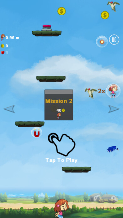 Emulate iPhone app Jump To The Heaven using MyAndroid