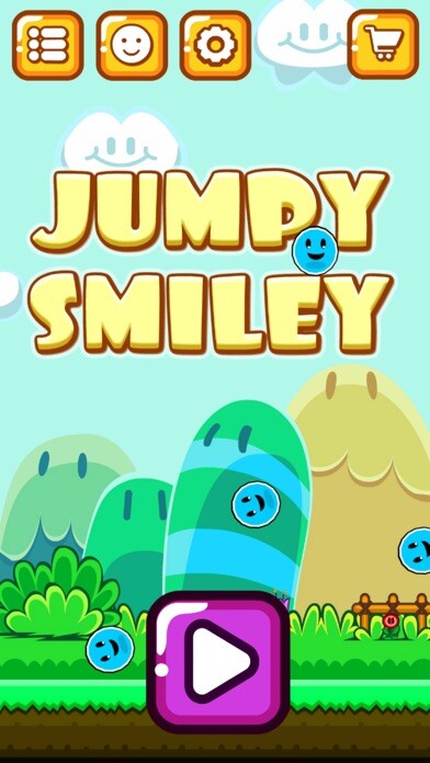 Emulate iPhone app Jumpy Smiley - The endless adventures of a bouncing skippy geometry ball using MyAndroid