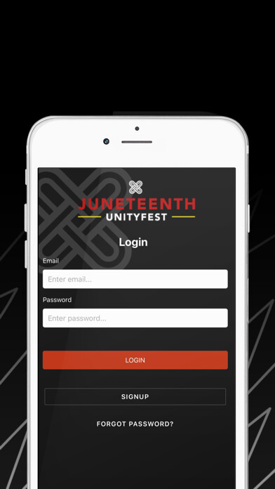 Emulate iPhone app Juneteenth Unityfest using MyAndroid