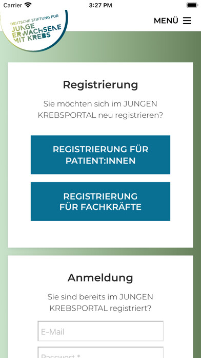Emulate iPhone app JUNGES KREBSPORTAL - Die App using MyAndroid Emulate iPhone app JUNGES KREBSPORTAL - Die App using MyAndroid