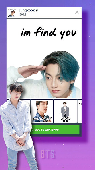 Run android online APK Jungkook BTS Stickers for WA from MyAndroid or emulate Jungkook BTS Stickers for WA using MyAndroid