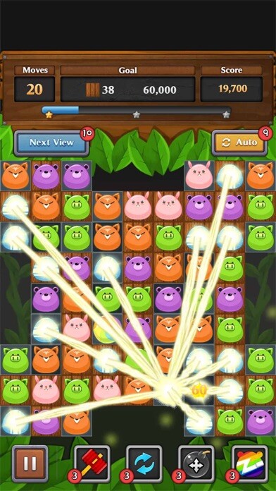Emulate iPhone app Jungle Match Puzzle using MyAndroid