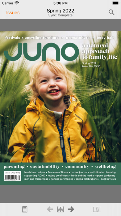 Emulate iPhone app JUNO Magazine using MyAndroid