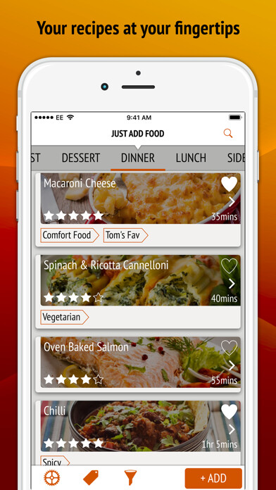 Emulate iPhone app Just Add Food - Recipe Manager using MyAndroid Emulate iPhone app Just Add Food - Recipe Manager using MyAndroid
