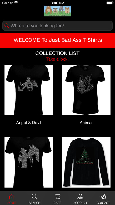 Emulate iPhone app Just Bad Ass T Shirts using MyAndroid Emulate iPhone app Just Bad Ass T Shirts using MyAndroid