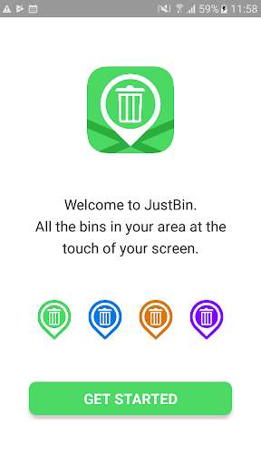 Run android online APK JustBin Designed for Litter Picking and Recycling from MyAndroid or emulate JustBin Designed for Litter Picking and Recycling using MyAndroid