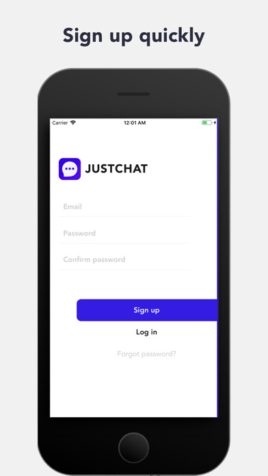 Emulate iPhone app Just Chat: Instant Messenger using MyAndroid