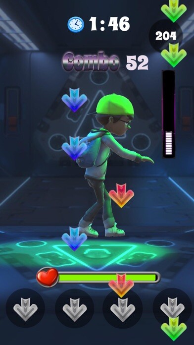 Emulate iPhone app Just Dance Tap Revolution Game using MyAndroid