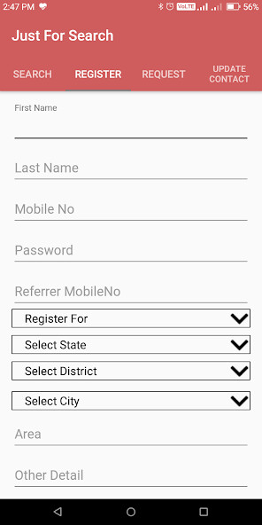 Run android online APK JustForSearch from MyAndroid or emulate JustForSearch using MyAndroid