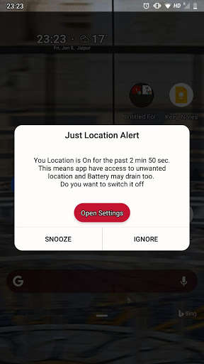 Run android online APK JustLocation from MyAndroid or emulate JustLocation using MyAndroid