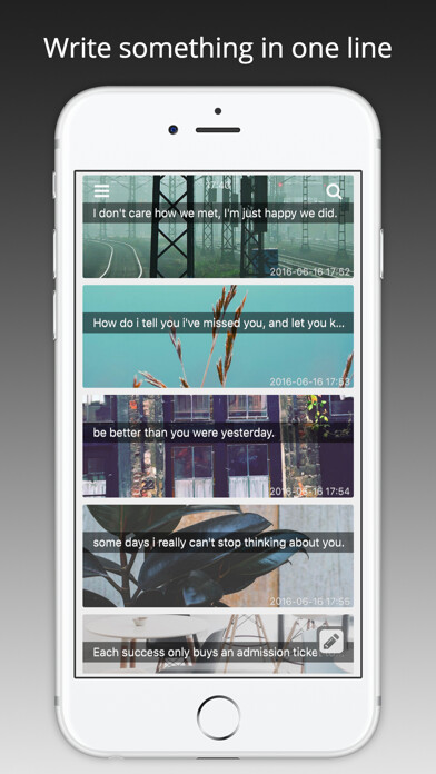 Emulate iPhone app JustOneLine - One Line is Enough using MyAndroid