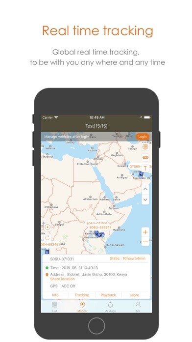 Emulate iPhone app Justrack evo using MyAndroid