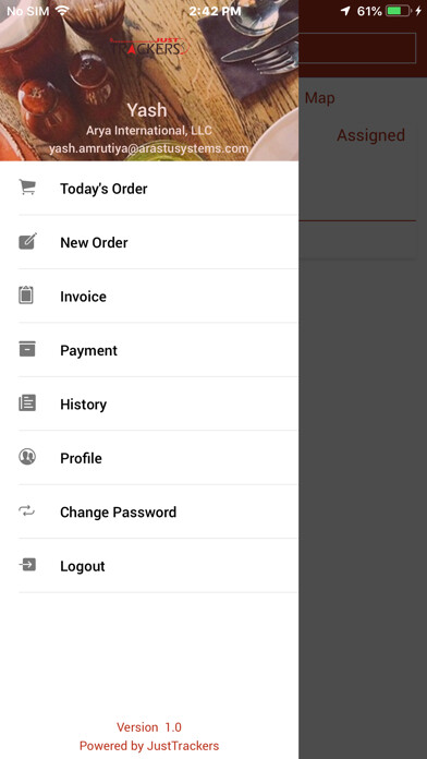 Emulate iPhone app JustTrackers - Sales using MyAndroid