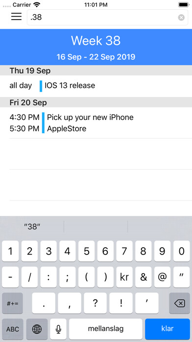 Emulate iPhone app Just Type Calendar by KR using MyAndroid Emulate iPhone app Just Type Calendar by KR using MyAndroid