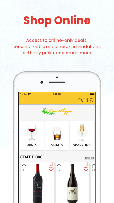 Emulate iPhone app JUSTWIN WINE SHOPPE using MyAndroid