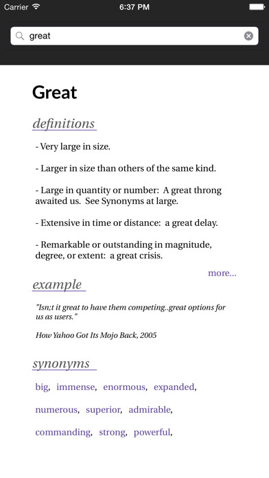 Emulate iPhone app Just Words dictionary and thesaurus using MyAndroid Emulate iPhone app Just Words dictionary and thesaurus using MyAndroid