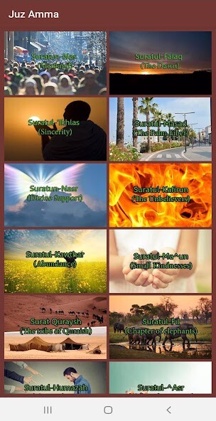 Run android online APK Juz Amma English - Suras of Quran Transliteration from MyAndroid or emulate Juz Amma English - Suras of Quran Transliteration using MyAndroid