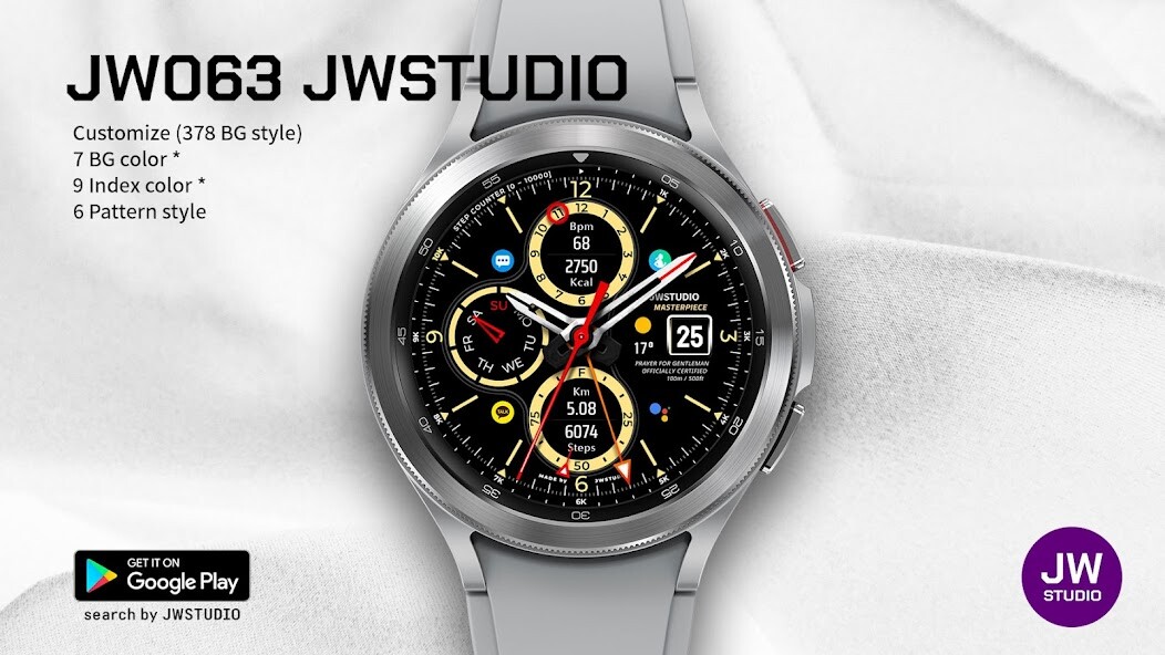 Run android online APK JW063 jwstudio watchface from MyAndroid or emulate JW063 jwstudio watchface using MyAndroid