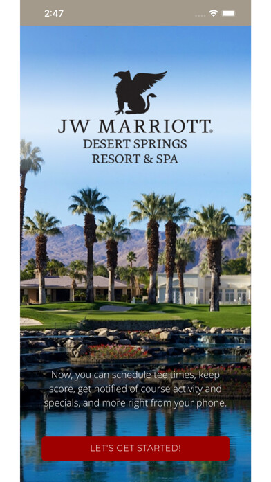 Emulate iPhone app JW Marriott Desert Springs using MyAndroid