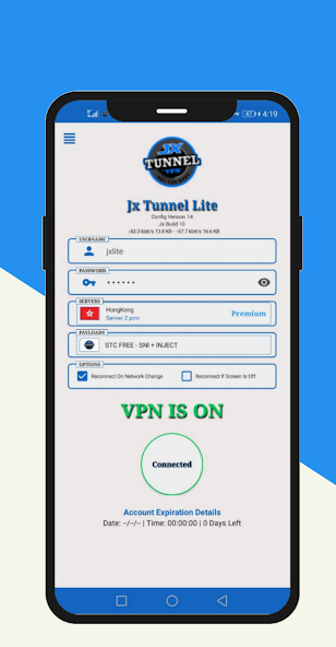 Run android online APK Jx Tunnel VIP from MyAndroid or emulate Jx Tunnel VIP using MyAndroid