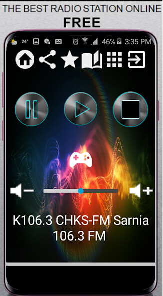 Run android online APK K106.3 CHKS-FM Sarnia 106.3 FM CA App Radio Free L from MyAndroid or emulate K106.3 CHKS-FM Sarnia 106.3 FM CA App Radio Free L using MyAndroid