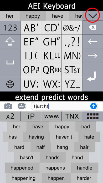 Emulate iPhone app K4us English Keyboard using MyAndroid
