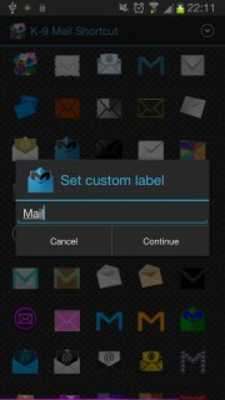 Emulate Android APK K-9 Mail Shortcut Emulate Android APK K-9 Mail Shortcut