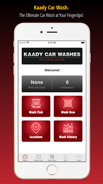 Emulate iPhone app Kaady Car Wash using MyAndroid