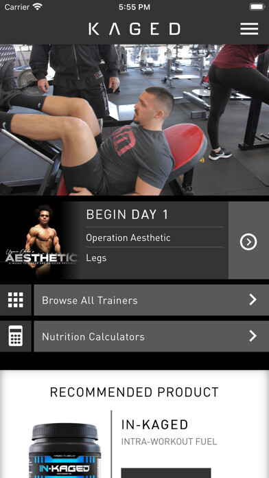Emulate iPhone app Kaged Training using MyAndroid