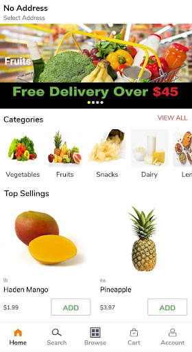 Run android online APK KainCart -  Online Grocery Delivery  By Fruiticana from MyAndroid or emulate KainCart -  Online Grocery Delivery  By Fruiticana using MyAndroid