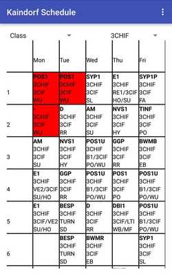 Emulate Android APK Kaindorf Schedule